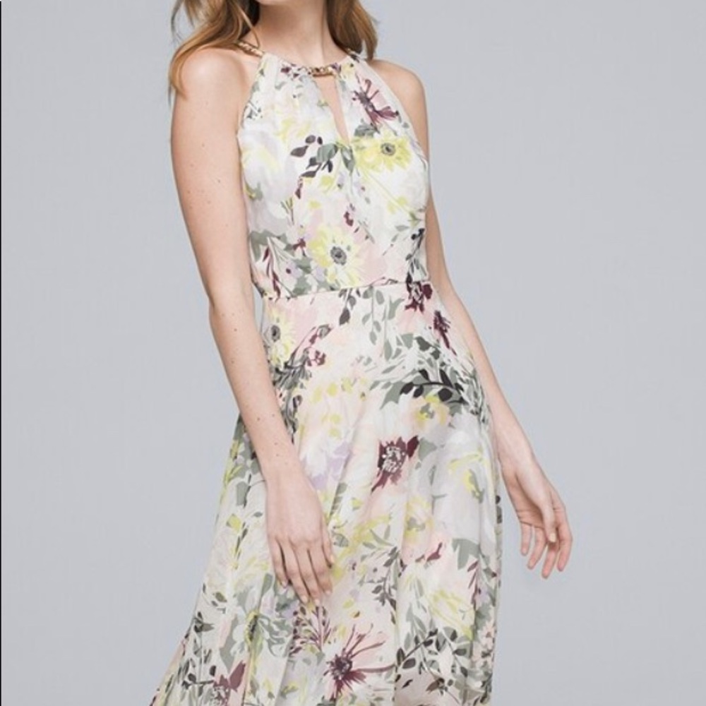WHBM Floral Soft Halter Dress